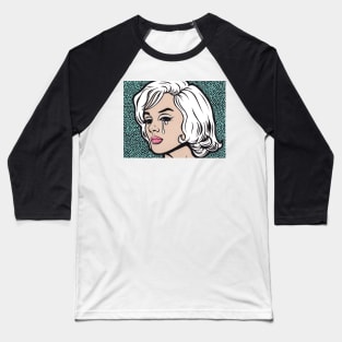 Marilyn Blonde Crying Comic Girl Baseball T-Shirt